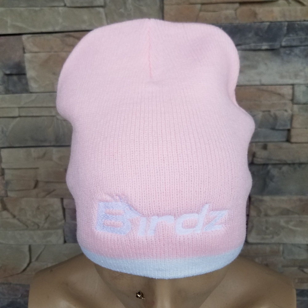 Birdz Womens Beanie Knit Hat Pink One Size Ski Winter Warm NOS OOP Bin7